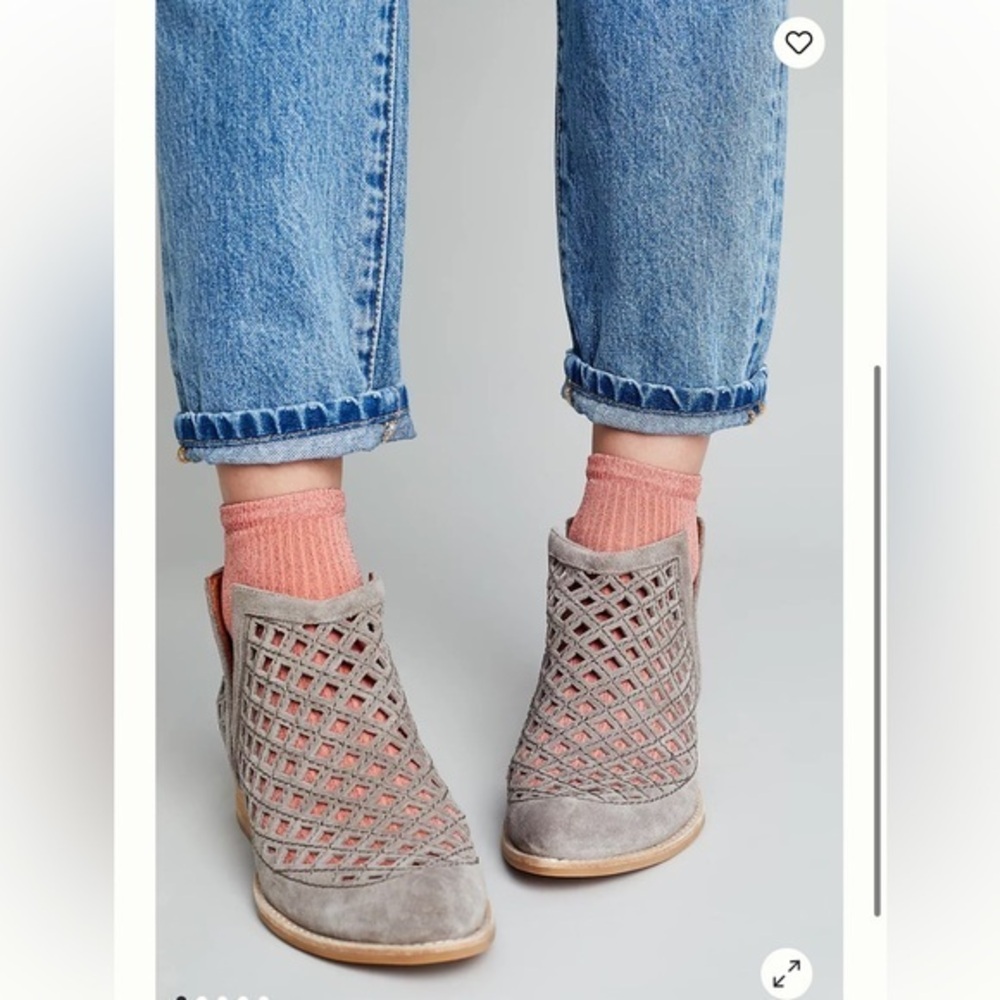 New Jeffrey Campbell Taggart Suede Cutout Booties